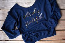 Load image into Gallery viewer, Navy & Metallic Gold Entirely Grateful Sweatshirt